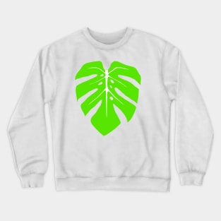 Chartreuse Monstera Leaf Crewneck Sweatshirt